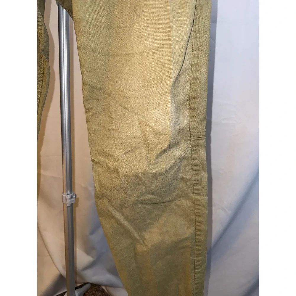 North Face Mens Hiking Pants 32x30 Olive Tan Canvas Articulated Knee Trail Carg